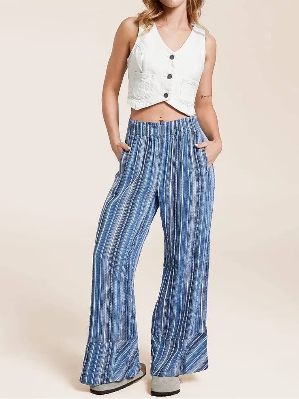 Free people days end stripe pants